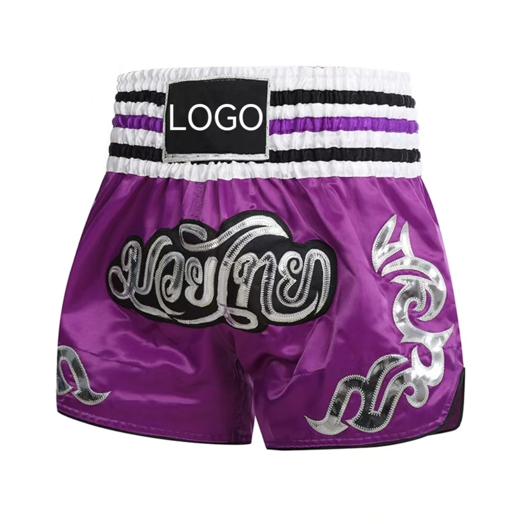 Hot Selling Custom 100% Polyester High Grade Stain MMA Gym Training Kick Fight Boxing Shorts