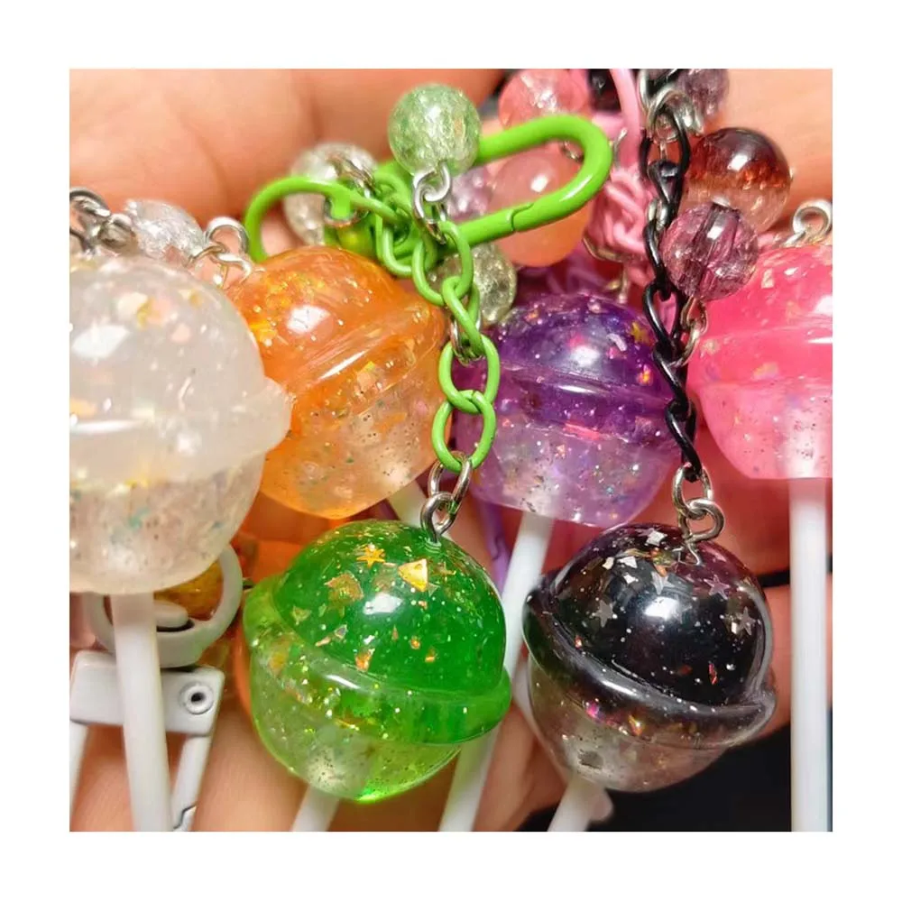 Kawaii Lollipop Resin Charm Pendant Custom Keychain Yiwu Factory