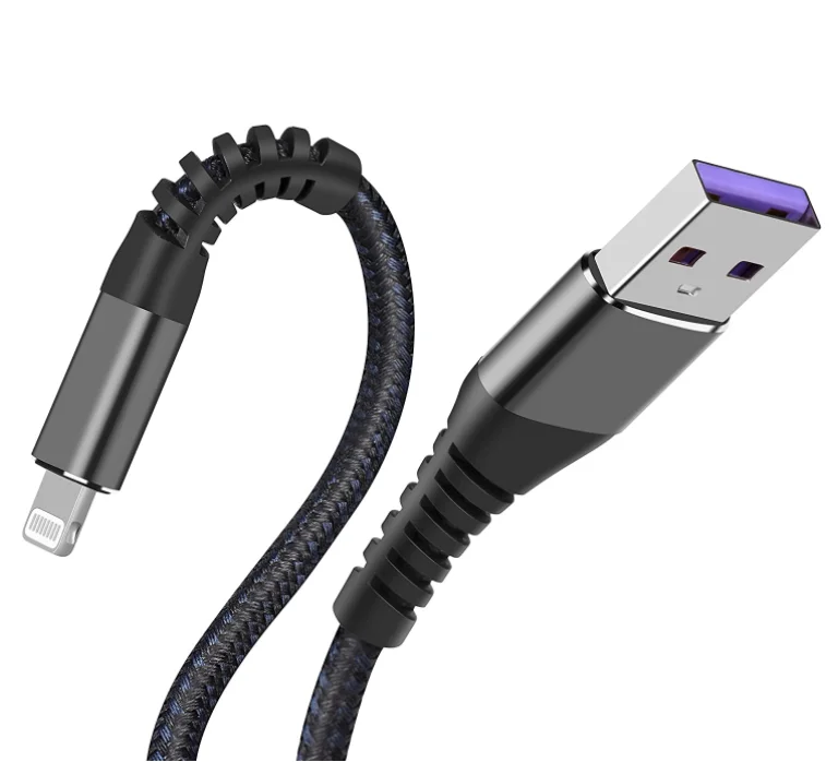 Black MFI USB nylon braid Fast Charging Cable iphone original wholesale charge cable mfi usb cable for iphone 11 12 13