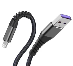 Black MFI USB nylon braid Fast Charging Cable iphone original wholesale charge cable mfi usb cable for iphone 11 12 13