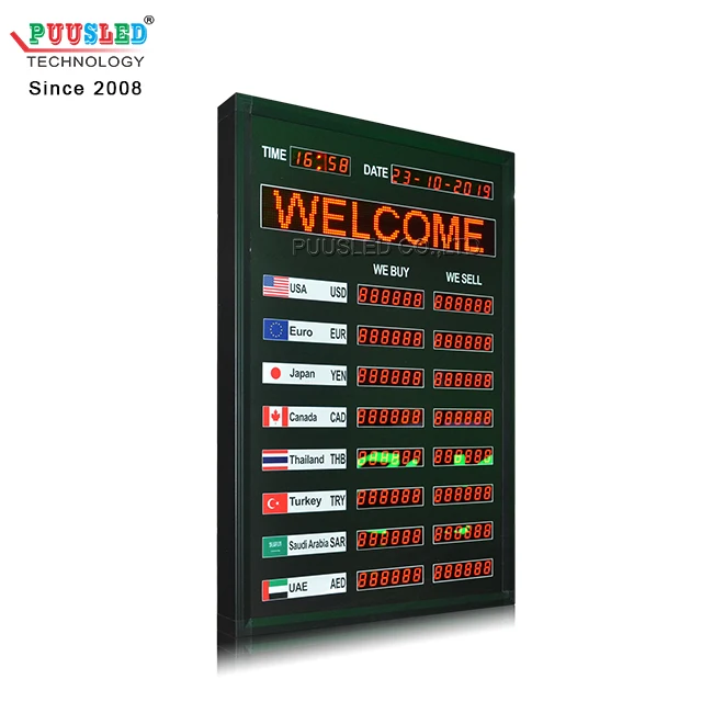 Дисплей для обмена валюты доска цифрового обменного курса со светодиодом 1 0 дюйма плата отображения валют