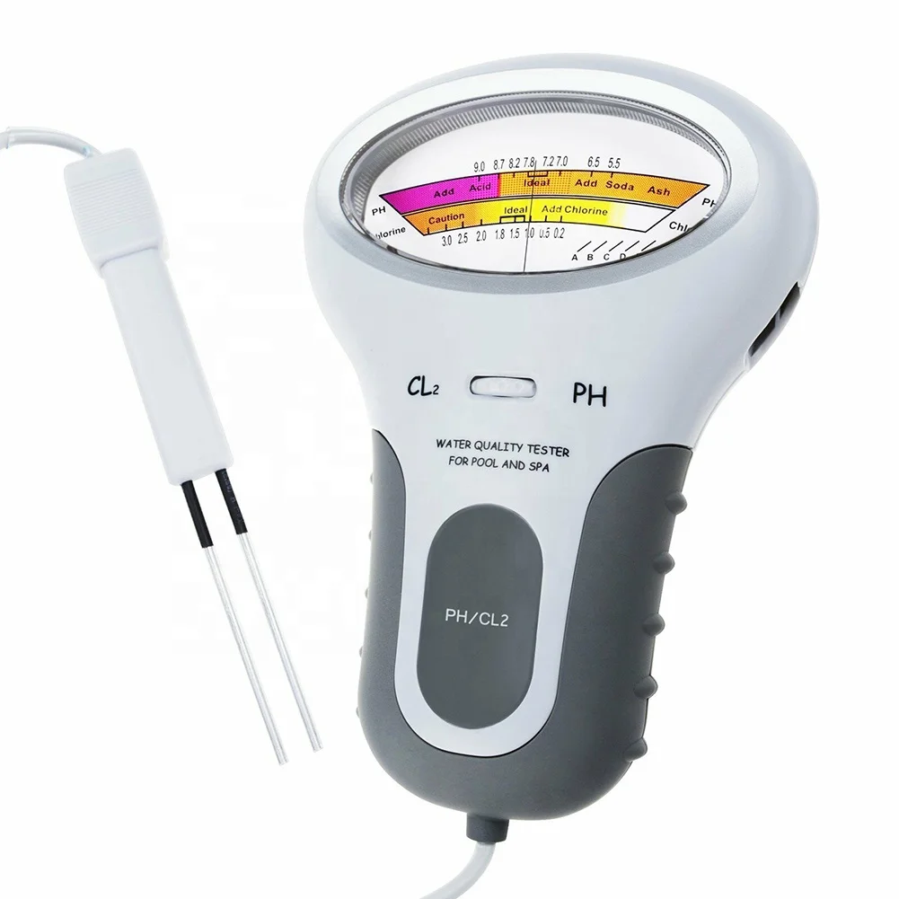 Portable 2 in 1 PH Chlorine CL2 Tester Swimming Pool Spa Water Quality Analyzer Digital Meter