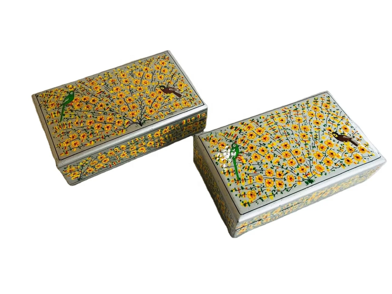 New Design hand painted vintage Paper Mache Box