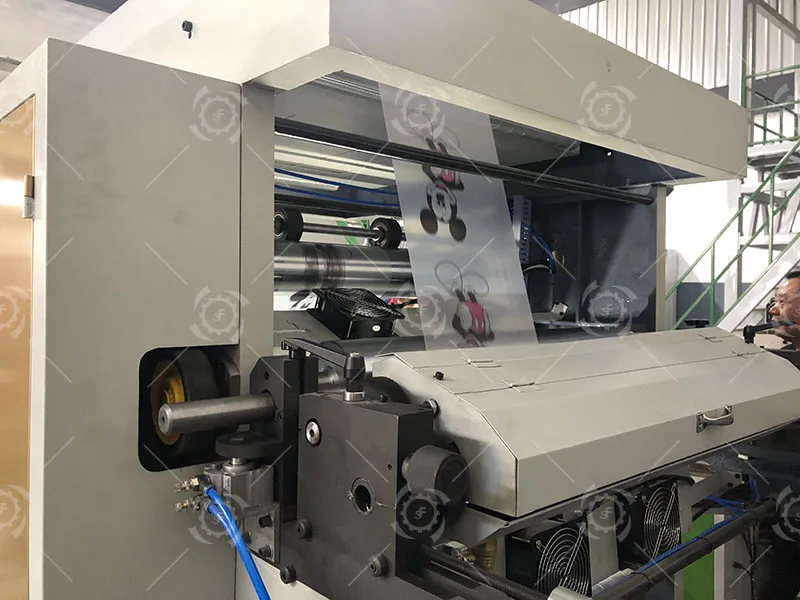 small PE bag Plastic paper roll Film 2 Color plastic film flexo printing machine