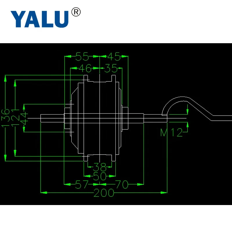 YALU MOTOR Electric Bicycle Conversion Kit 36V 250W Disc Brake Rear Drive Brushless Hub Wheel DC Motor