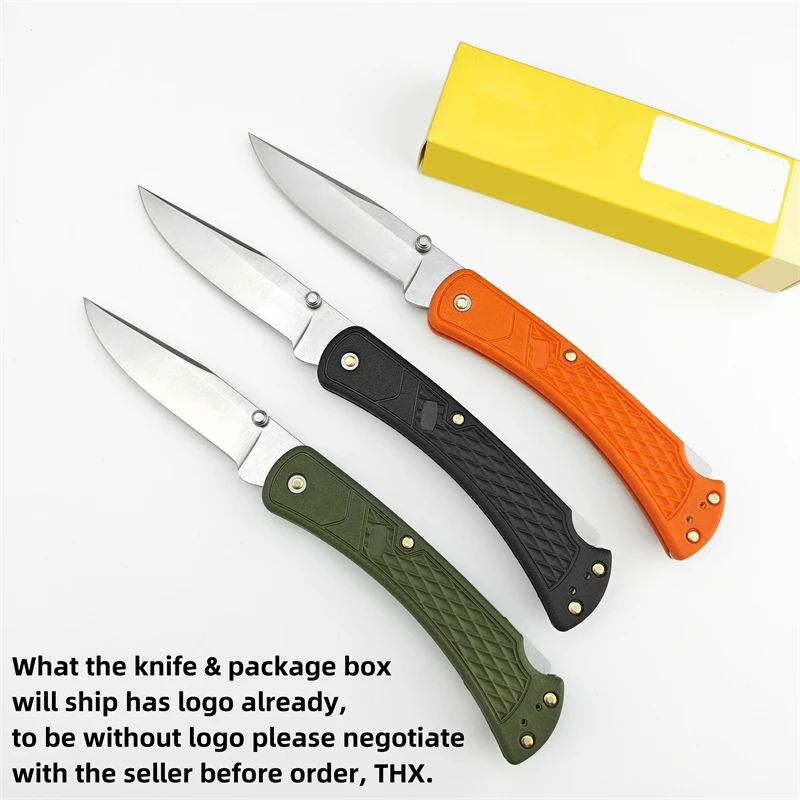 110 Nylon Fibre Handle Tactical Folding Knife Drop Point Blade Camping EDC Self Defense Pocket Knife