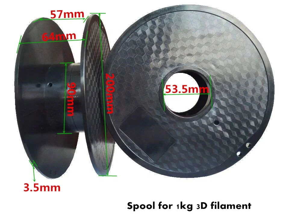 200mm flange Empty plastic spool for 0.5kg ,0.7KG and 1.0kg 3d printer filament
