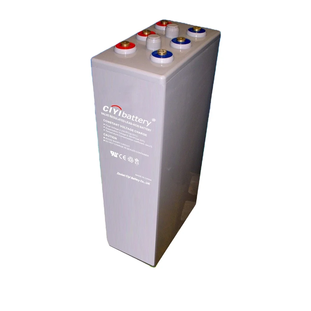 5500 cycles at 70% DOD Longest Life Solar Battery Tubular Plate 100% Pure and Solid State Gel Battery OPZV Battery 2V 2000AH