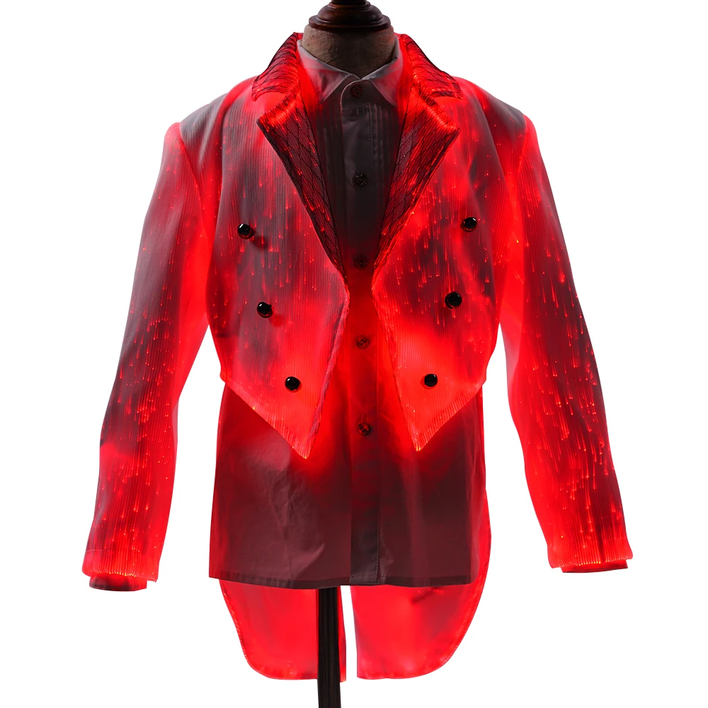 2019 Новое поступление, модный светодиодный светящийся Детский костюм из волоконно-оптической ткани, белый свадебный костюм, смокинг для мальчиков boby