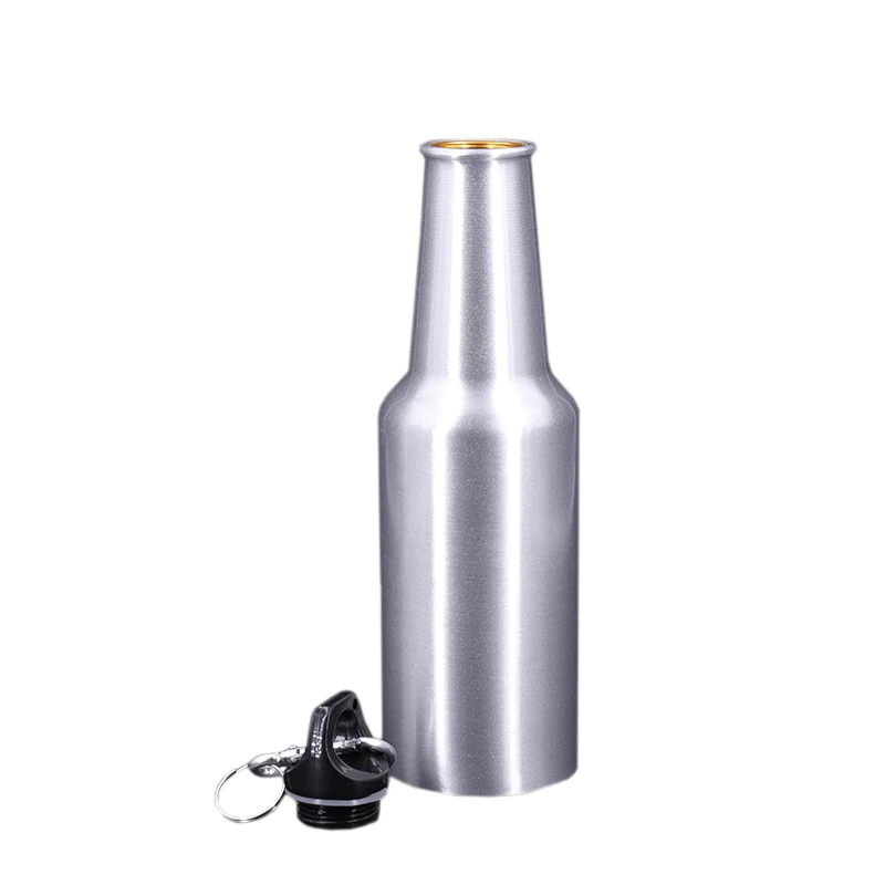 Wholesale Fashionable 500ML Bpa Free Plain Recyclable Outdoor  Aluminum Sports Beer Bottle With Screw Top