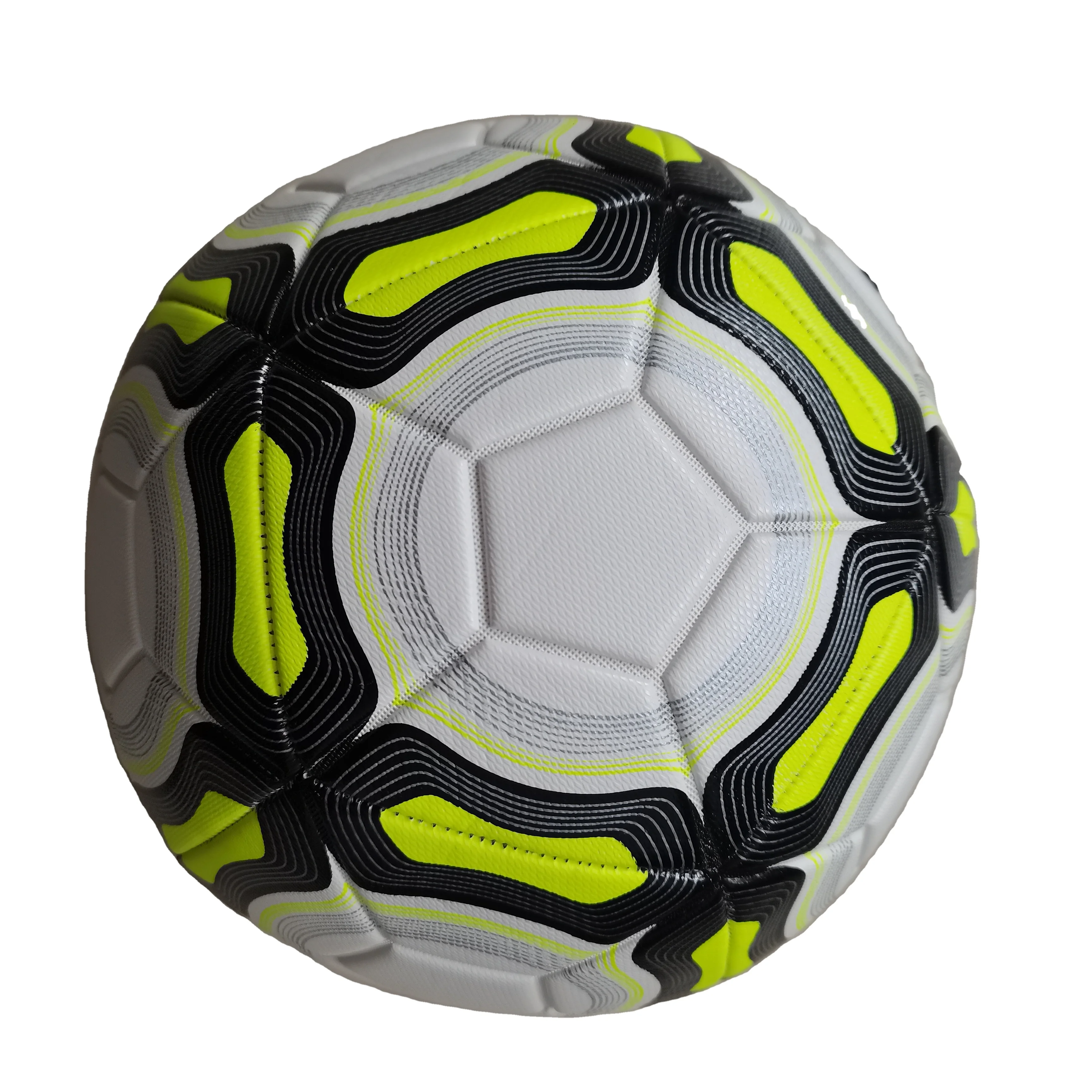 Custom logo Yellow stripes factory direct selling Children youth training competition football OEM  gift soccer ball cheap
