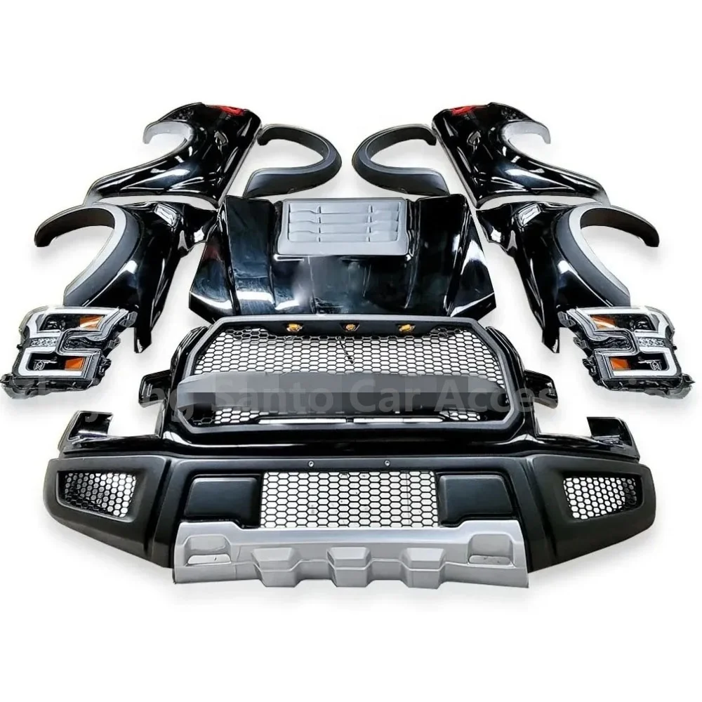 Pickup Truck Front Bumper Body Kits Facelift Kit For Ranger 2021 Upgrade F-150 Raptor Accessories