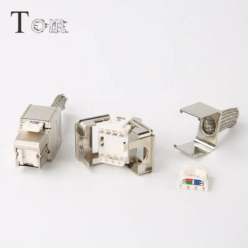 высокое качество 3 м CAT6A STP Keystone Джек цинковый сплав RJ45 8P8C CAT6A Toolless Keystone jack 3 м STP Keystone jack