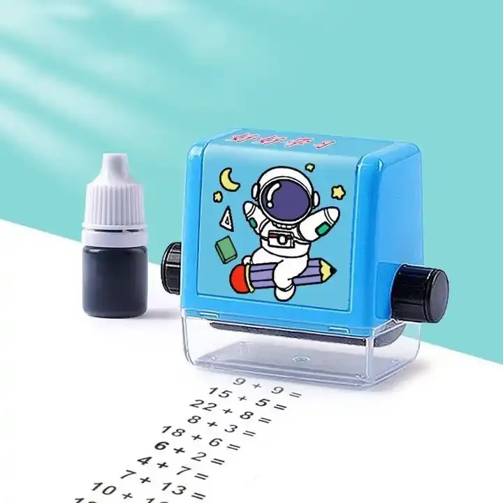 Custom Addition And Subtraction Calculation Practice Roller Stamp Toy Early Educational Tutoring Learning Math Toys For Kids