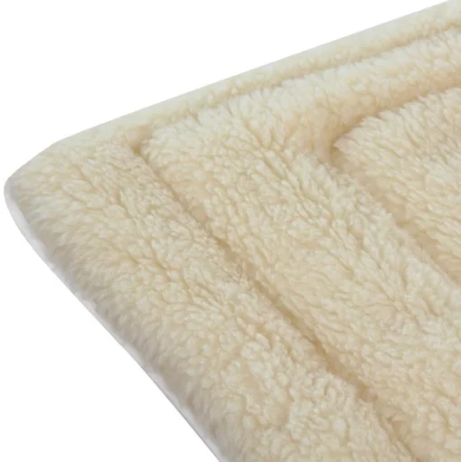 China wholesale FR cotton quilted flame retardant fiber Wool fleece mattress toppers with elastic stripes on four corners