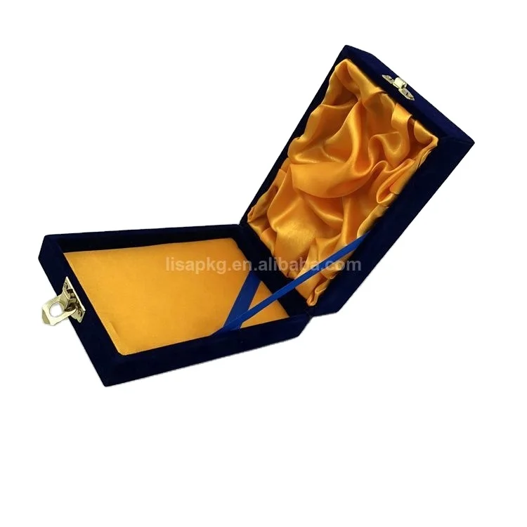 Роскошная бархатная деревянная подарочная упаковка для ювелирных изделий, коробка из МДФ с атласной подкладкой