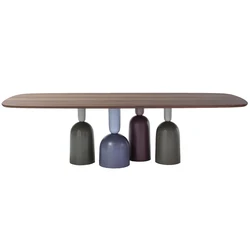 Luxury European style handmade solid wood dining table rectangular restaurant tables royal wooden table