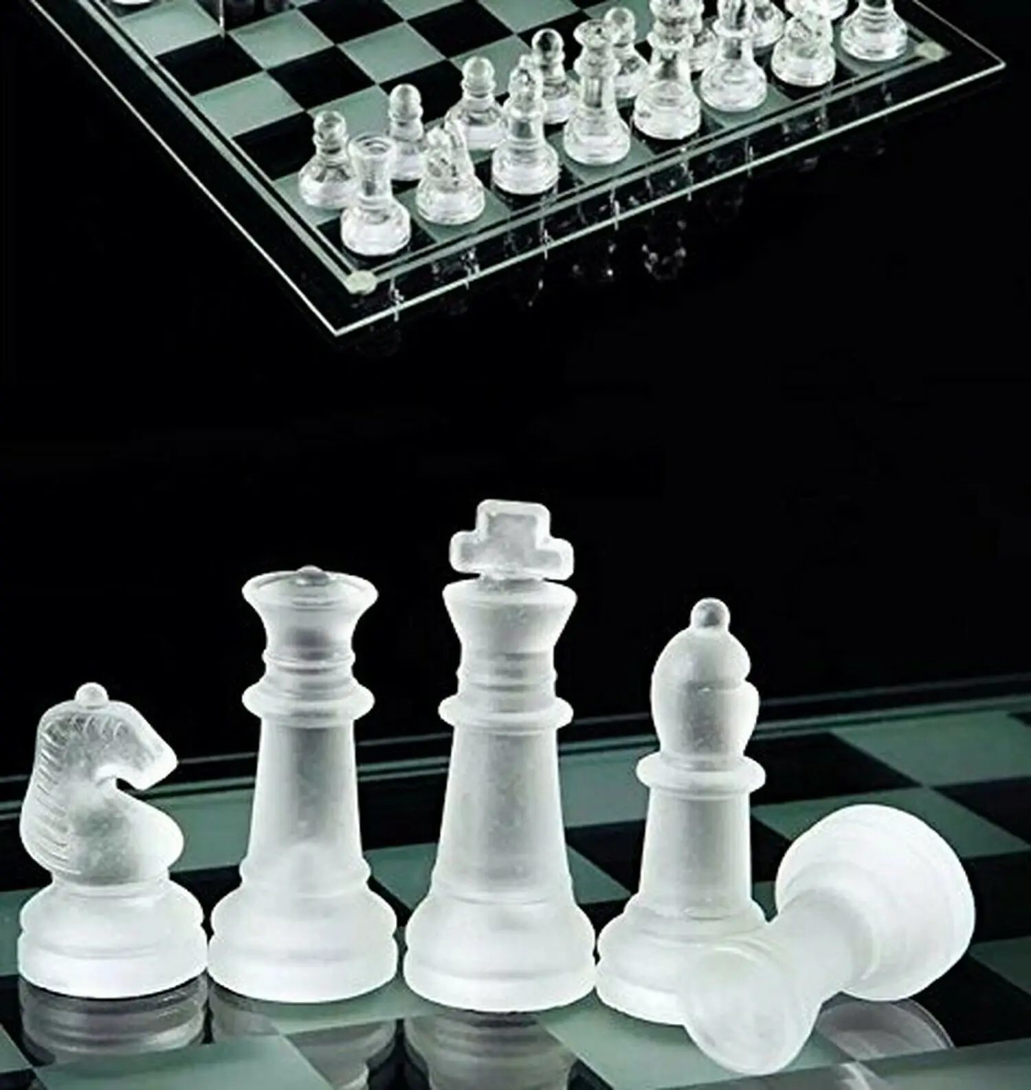 Wholesale glass Crysta l Chess Set