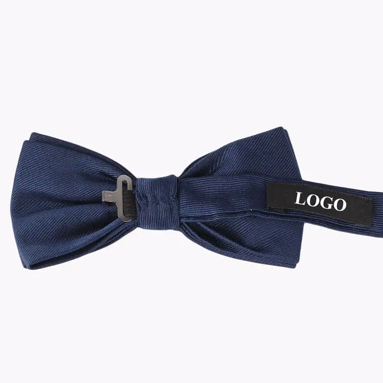 2024 Hot Selling Custom Solid Pattern Silk Jacquard Men Wedding Bow Tie New For Men For Party
