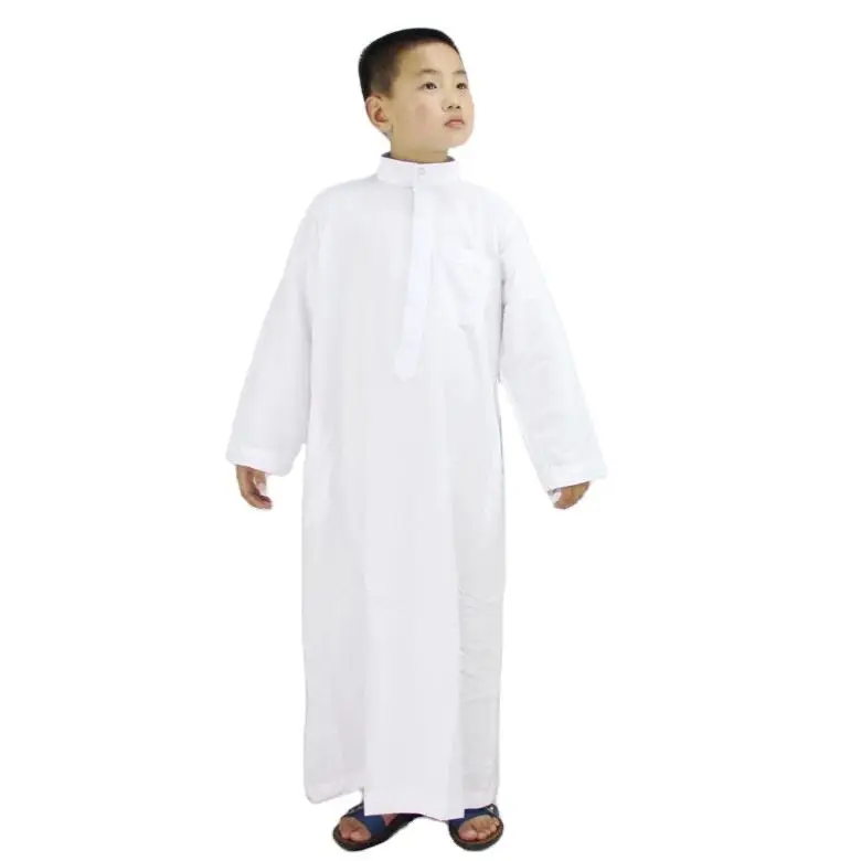 Hot Sale Factory Direct Price Muslim Islam Clothing Set Factory Price Qatar Clothing Set Wholesale Boy Thobe Tops and Pants