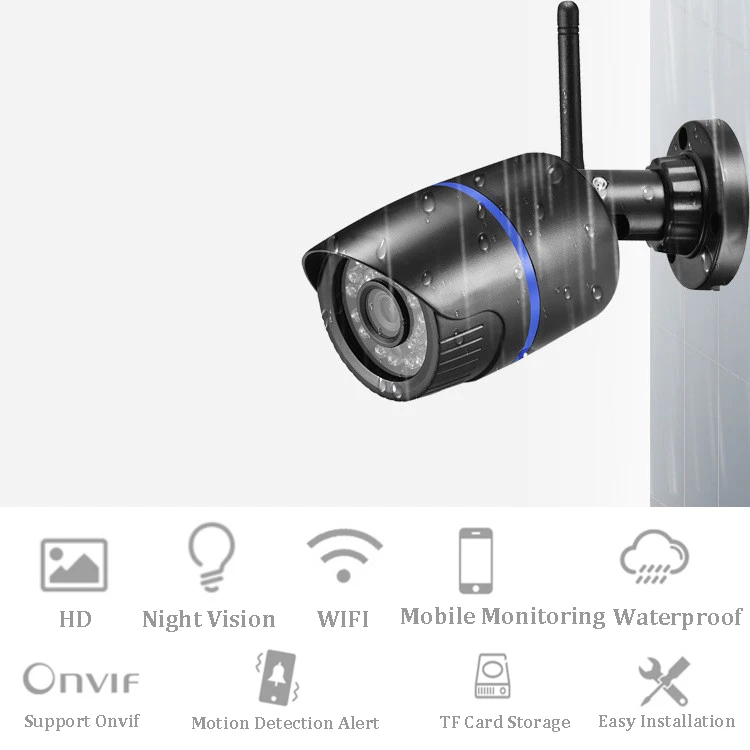 Cheap 1080P P2P CCTV Security Surveillance Outdoor WIFI Bullet Camera with APP Mobile Monitoring