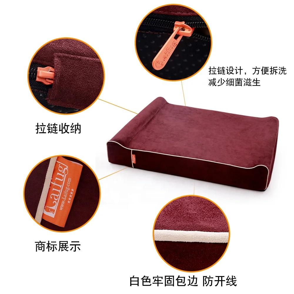 
Laifug Dropshipping Orthopedic Memory Foam cheap dog portable pet bed 