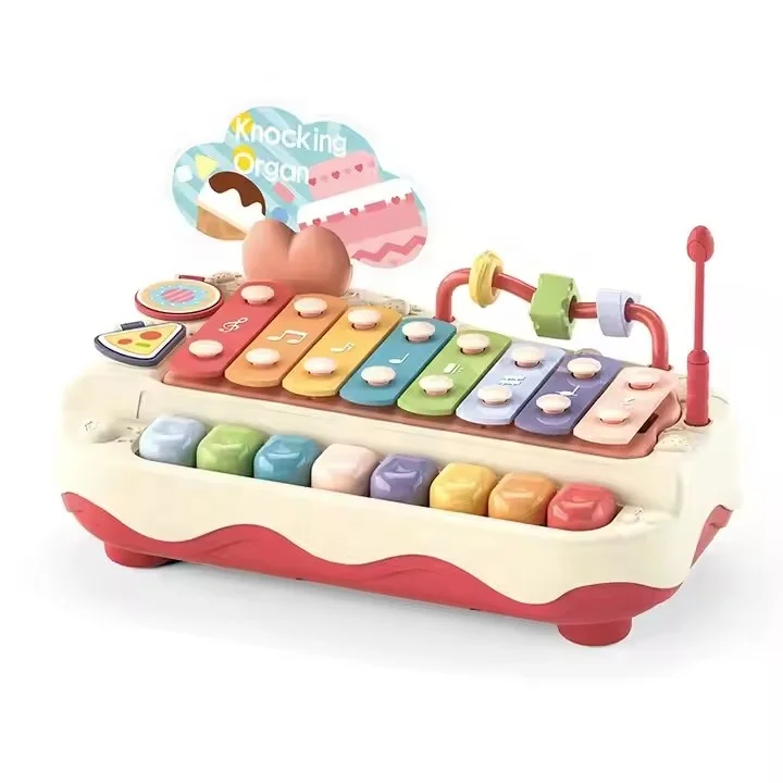 yuwei Kid Montessori Wooden Rainbow Blocks Baby Xylophone Music Toy Wooden Educational Toy For Kid Learning