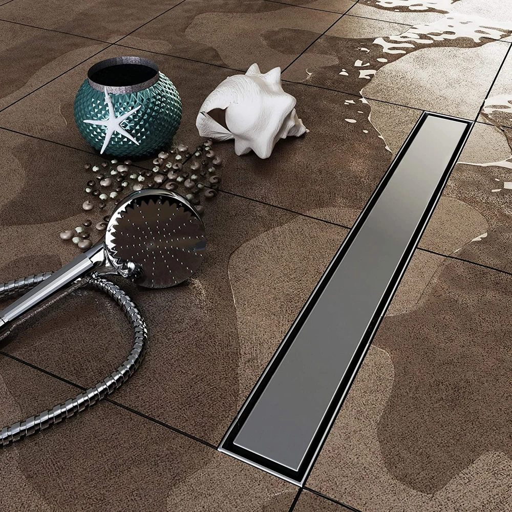 Hot sale Bathroom Shower Channel Toilet Hotel Office Building Linear Floor Drain Stainless Steel Rectangle Linear Drain