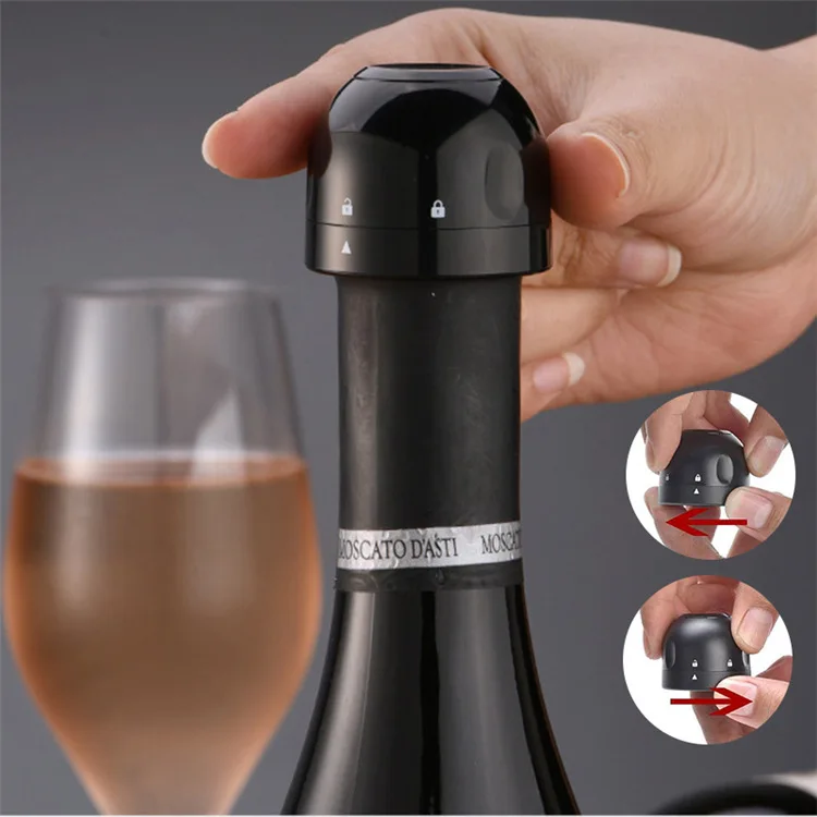 Champagne Stopper Silicone Leak-proof Portable Plastic Mini Wine Stopper Champagne Bottle Sealed Vacuum Stopper for Sparkling