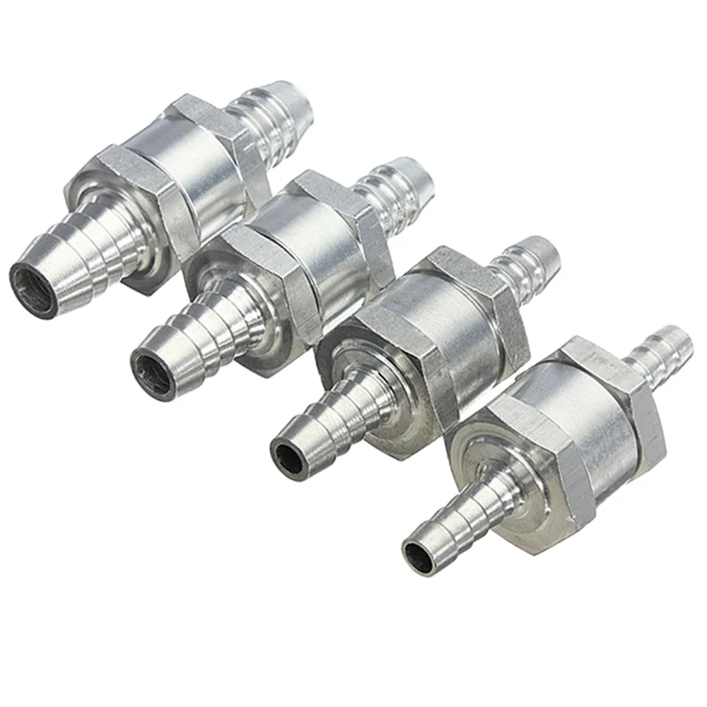 Automotive Fuel Valve 4/6/8/10/12MM Aluminum alloy Gasoline Diesel Fuel One-way Check Valve