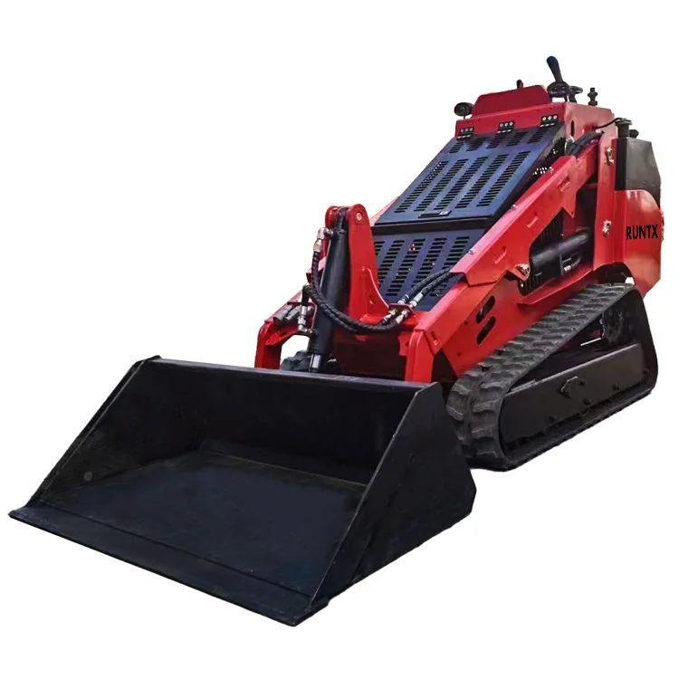 Runtx Chinese top 10 Cheap Mini Skid Steer Loader for Sale Diesel Mini Tracked Mini Skid Steer Loader with Tree Puller