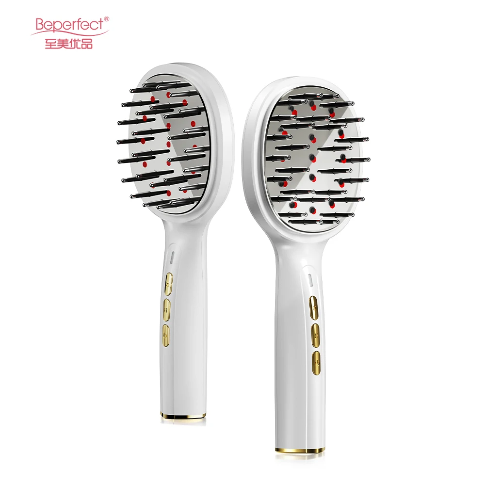Portable electric head massager laser red light therapy hair scalp brush ems scalp massage device
