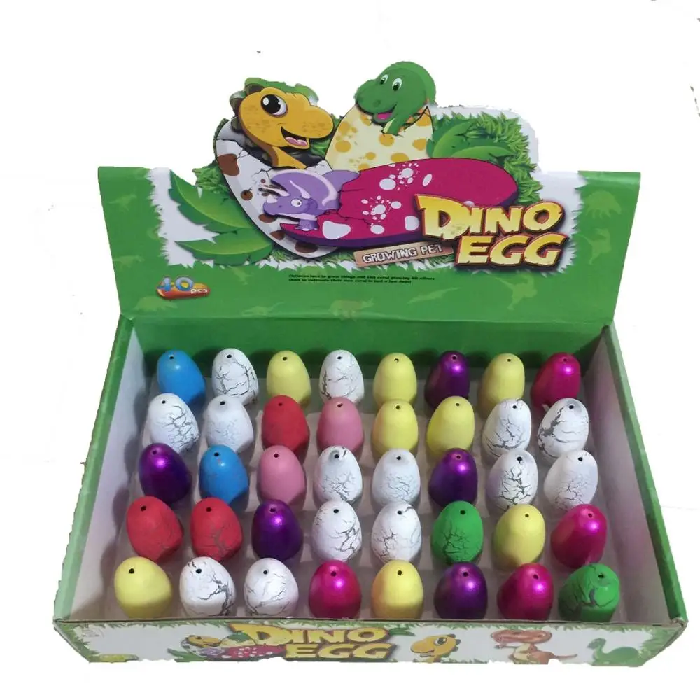 Ruittoys Novelty Plastic Small Growing Dinosaur Eggs Toys