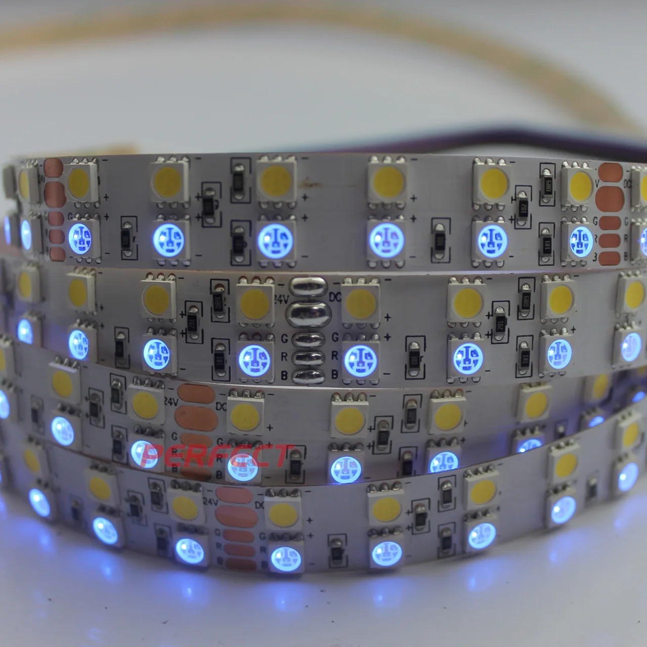 Flexible SMD 5050 RGB+W LED Light Strips 144led/meter DC 24V double rows led strip light