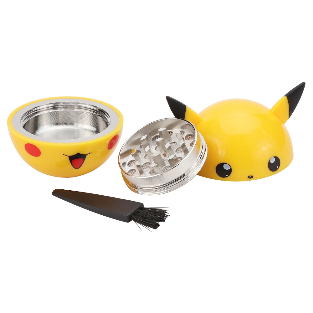 55mm Creative Style High Quality Zinc Alloy Tobacco Herb Grinder Smoking Accessories 3 Layers Pokeball Metal Grinder For Smoking