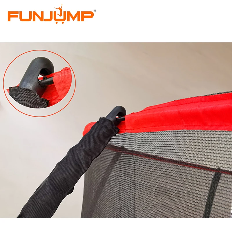 Funjump 8X11FT Professional Big Trampoline Park Square Rectangular Trampoline Outdoor Kids Trampoline With Enclosure