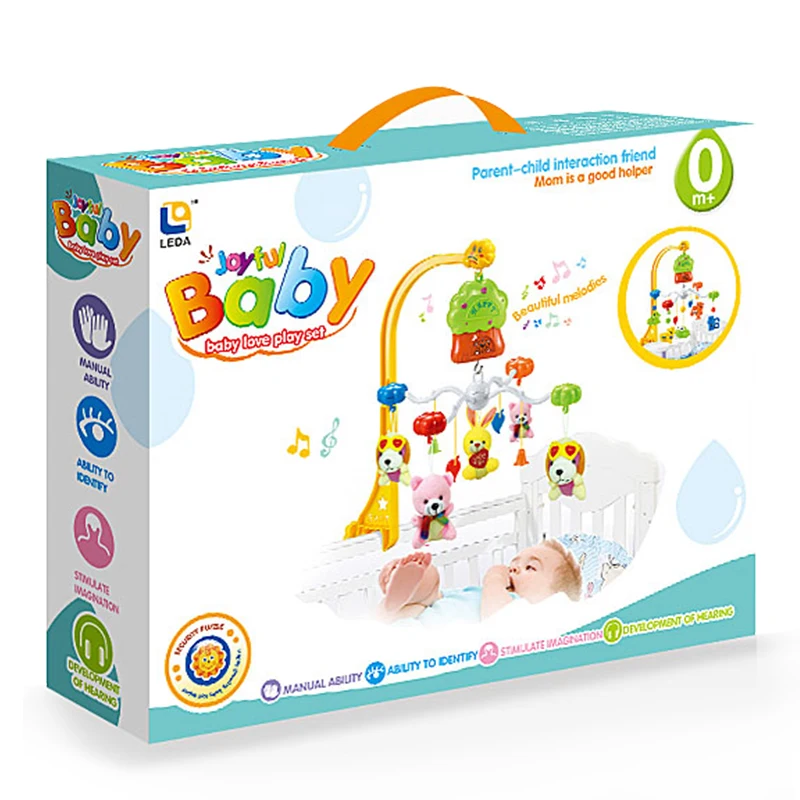 HW TOYS 0m+ baby bedbell play set W/U  wind-up bedside bell musical mobile bed bell toddler rattle infant toys