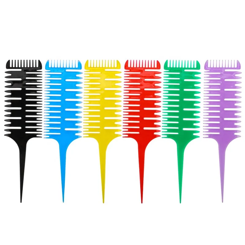 Big Tooth Comb Hair Dyeing Tool Highlighting Comb Brush Salon Pro Fish Bone Design Comb Hair Dyeing Sectioning