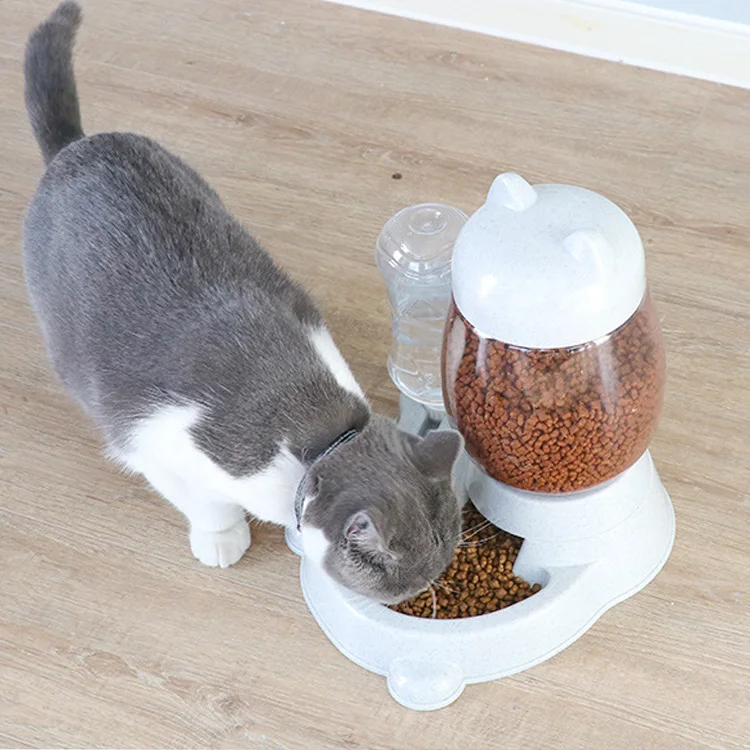 
New smart feeder pet food gravity automatic replenishment by water and food dispenser 