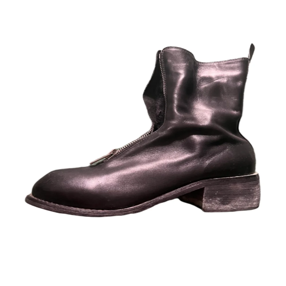 Italian fashion used boots for lady Low Price good quality leather martin boots women used shoes Second hand shoes