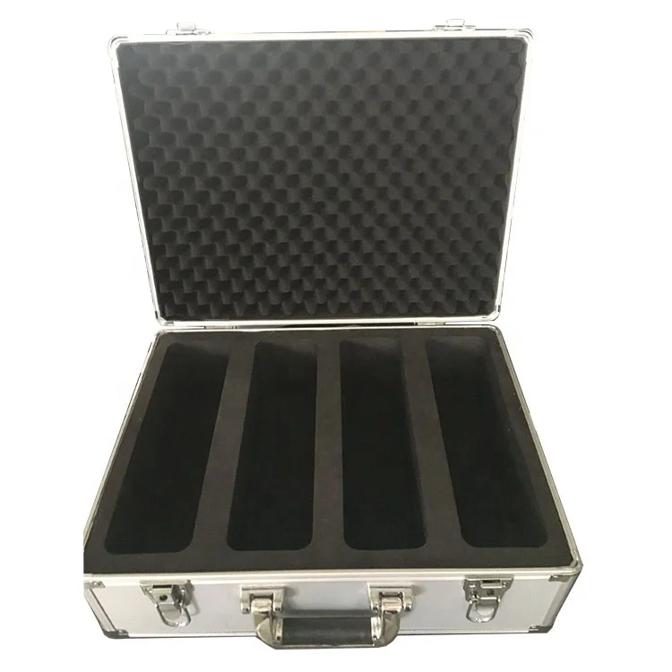 Customized aluminum case with silver diamond pattern surface