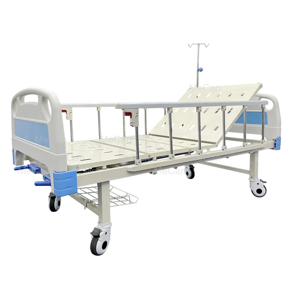 Wholesale Top Quality One-Stop Supplier Medical Patient Manual Two Crank Hospital Bed Patient Nursing Care Bed