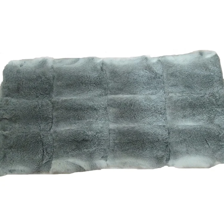 Chinese Grade A High Quality Real Fur Rabbit Pelt Black Rabbit Fur Plate