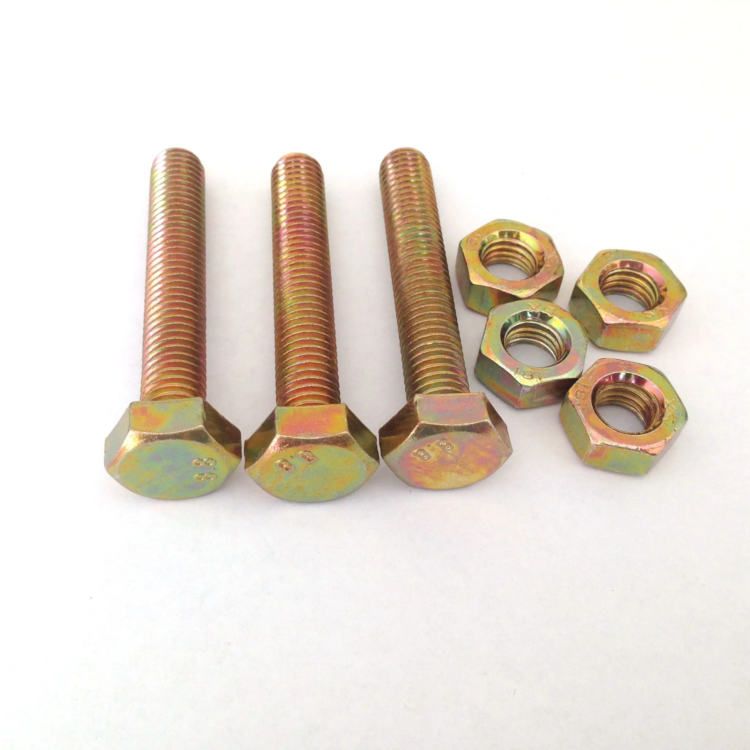 UNC HEX BOLT HEX NUT GR 2/5/8 ZINC BLACK PLAIN HDG BOLTS NUTS FOR SALE