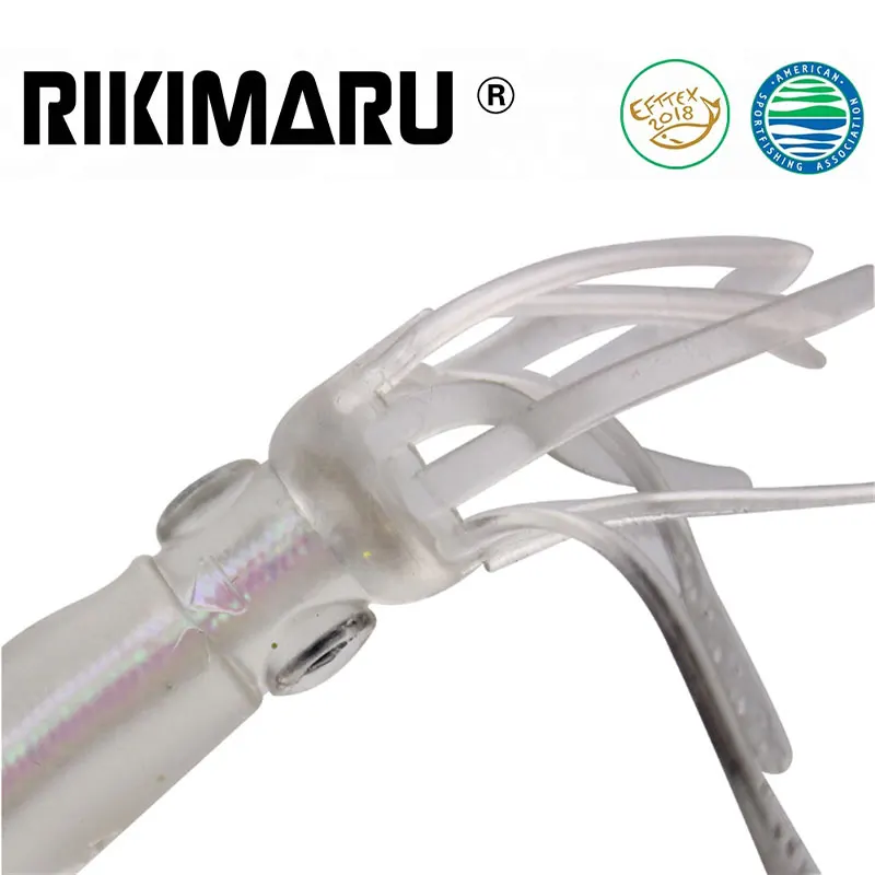 Светящаяся приманка Rikimaru для кальмара искусственная цветная мягкая пластиковая джиггинга морской рыбалки