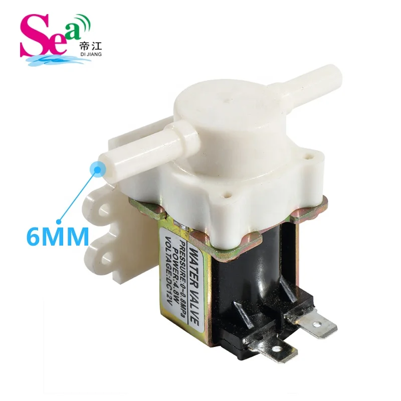 FPDJ-20 Plastic electromagnetic valve 12VDC DN6 (6mm) solenoid valve for drink water system Quick connection