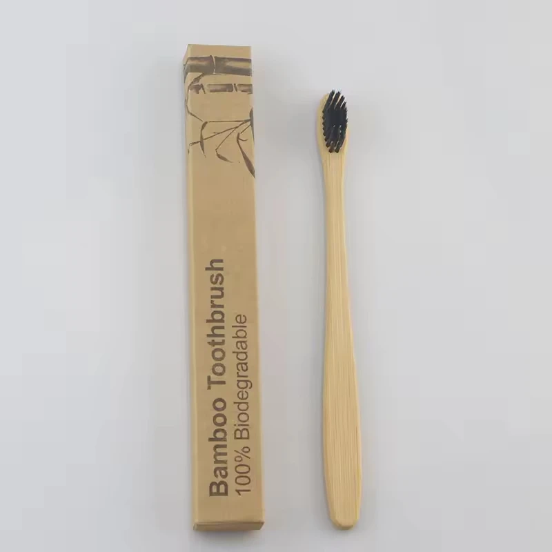 Hot Selling Customized Logo Bamboo Toothbrushes Eco Friendly Biogradble Bamboo Toothbrush For Hotel