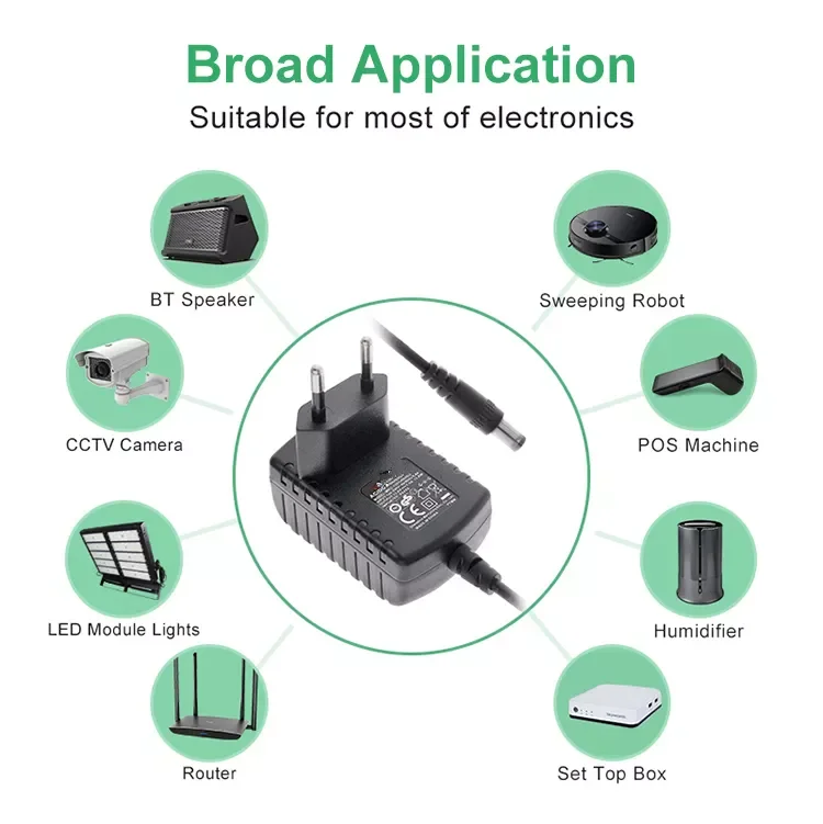 AC DC Adapter 12V Switching Power Adaptor 5V 6V 9V 12V 1A 1.5A 2A Switching Power Adaptor