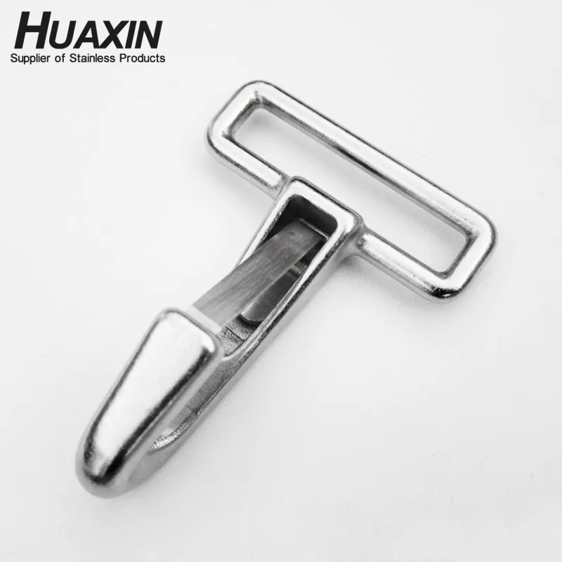Heavy Duty Stainless Steel 316 Double Ended Bolt Snap Hook For Diving Long Trigger Hook Rope Bag Hardware