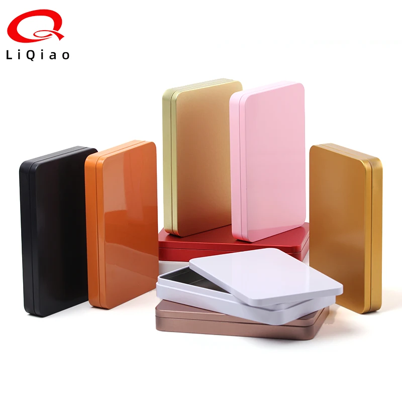 Large Custom Printed Rectangle Tin Box Durable Metal Can for Cookie Biscuit Food Cake Packaging with Customized Logo